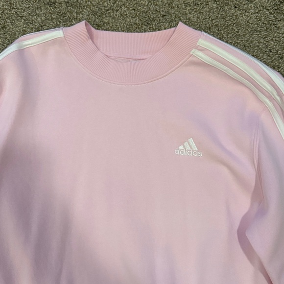 Adidas Light Pink Crewneck with White Accents - Picture 2 of 4